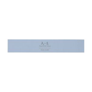 Gold Monogram Belly Band Wedding Wrap
