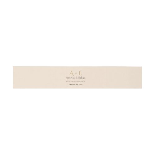 Gold Monogram Belly Band | Wedding Wrap