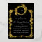 Gold Monogram Black Crest Classic Wedding