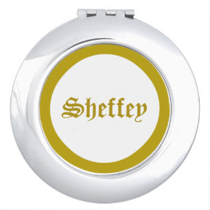 Gold Monogram Compact Mirror