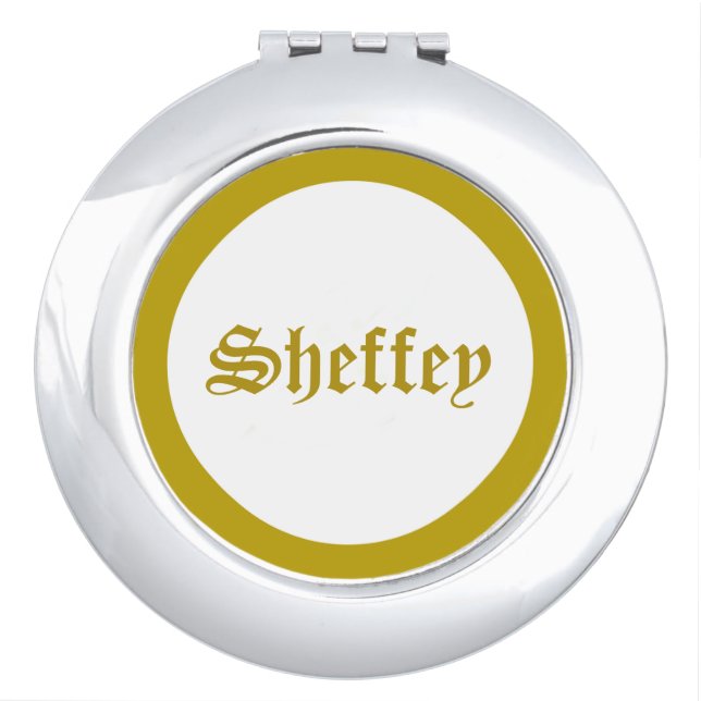 Gold Monogram Compact Mirror (Front)