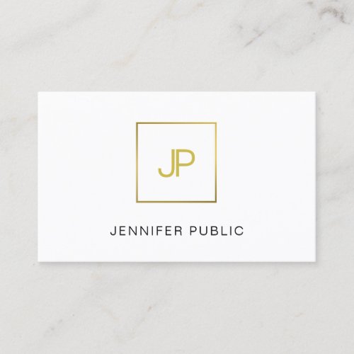 Gold Monogram Creative Design Modern Professional Business Card