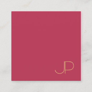 Gold Monogram Creative Design Template Modern Square Business Card