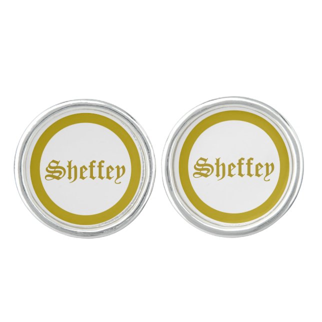 Gold Monogram Cufflinks (Front)