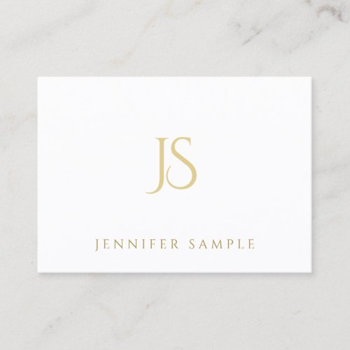 Gold Monogram Elegant Modern Simple Professional Business Card