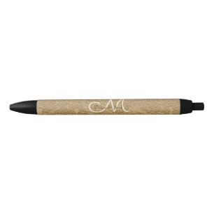 Gold Monogram Elegant Modern Wedding Pen