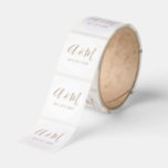 Gold Monogram Elegant Wedding Classic Round Sticker<br><div class="desc">Our "Modern Minimalist Monogram Wedding" features elegant handwritten script monograms paired with a sans serif font in a modern layout on different color backgrounds for your year round modern weddings. Check our store for more matching items from this collection.</div>