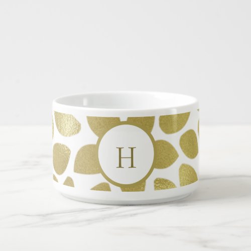 Gold Monogram Floral Petals Bowl