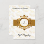 gold monogram  Gift registry  Cards (Front/Back)