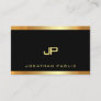 Gold Monogram Glamour Plain Modern Luxury Perfect Business Card