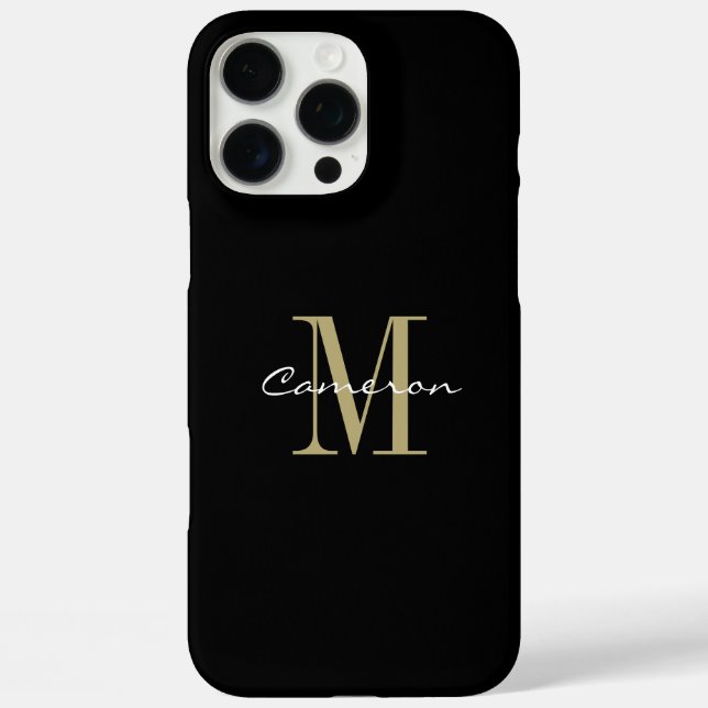 Gold Monogram Initial and Name Personalized  Case-Mate iPhone Case (Back)