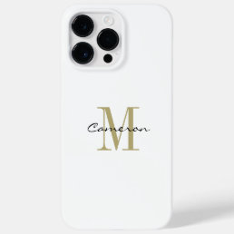 Gold Monogram Initial and Name Personalized Case-Mate iPhone 14 Pro Max Case