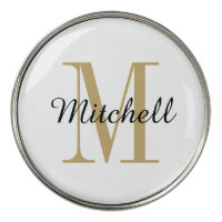 Monogram Personalized Golf Ball Markers