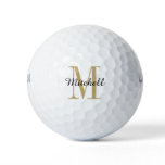 Gold Monogram Initial and Name Personalized Golf Balls Gold Monogram Initial and Name Personalized Golf Balls