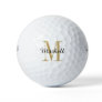 Gold Monogram Initial and Name Personalized Golf Balls