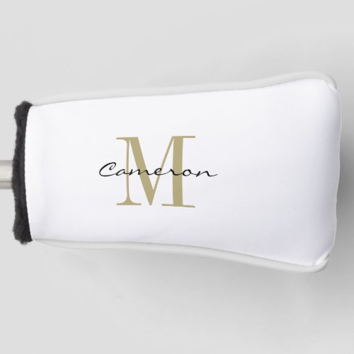 Gold Monogram Initial and Name Personalized  Golf Head Cover