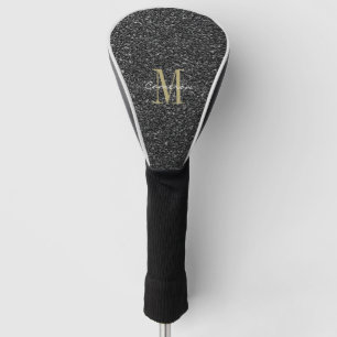 Gold Monogram Initial and Name Sandpaper Golf Head Golf Head Cover