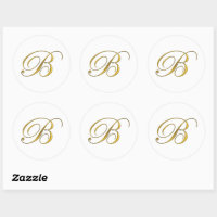 B Monogram Stickers