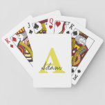 Gold Monogram Initial Custom Name Gift Fathers Day Playing Cards at Zazzle