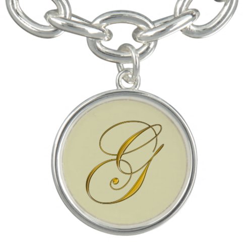 Gold Monogram Initial G Bracelet