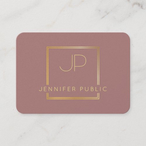 Gold Monogram Modern Luxurious Professional Business Card