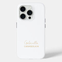 Gold Monogram | Modern Minimal White