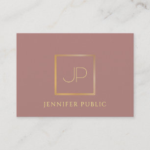 Gold Monogram Modern Template Luxury Premium Silk Business Card
