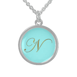 Gold Monogram N Initial Necklace