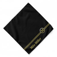 BSMC Monogram Bandana - Black/Gold