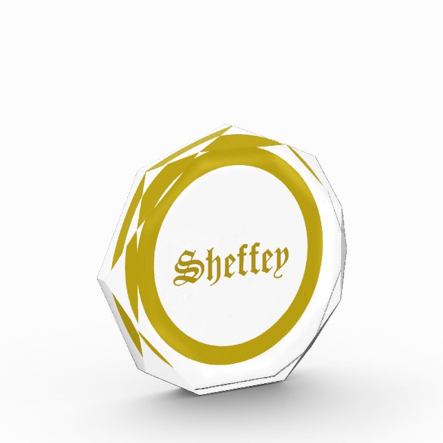 Gold Monogram Photo Block (Left)