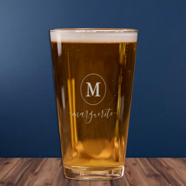 Gold Monogram Pint Glass (Creator Uploaded)