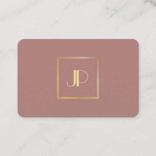 Gold Monogram Professional Modern Elegant Template Business Card