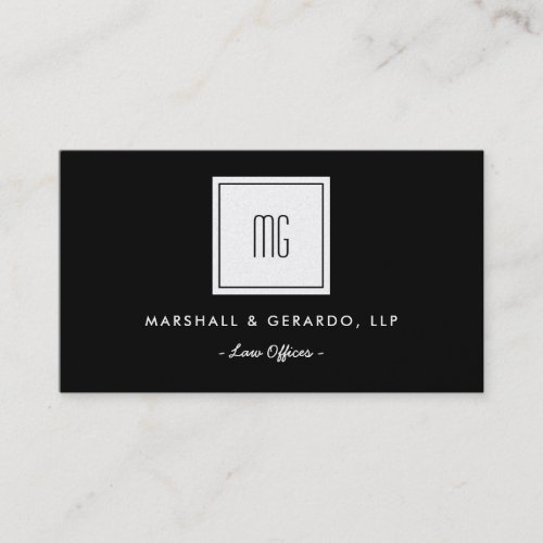 Gold Monogram Professional Office Business Card