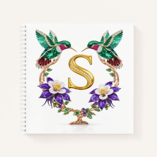 Gold Monogram S Hummingbird Wedding Gift 