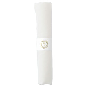 Gold Monogram Sticker or Monogram Wedding Seals Napkin Bands