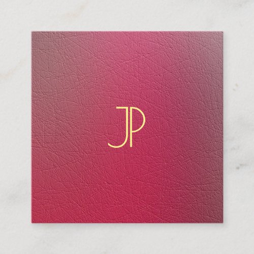 Gold Monogram Structured Textured Look Template Square Business Card