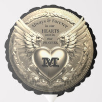 Gold Monogram Template  Balloon