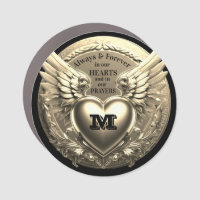 Gold Monogram Template  Car Magnet