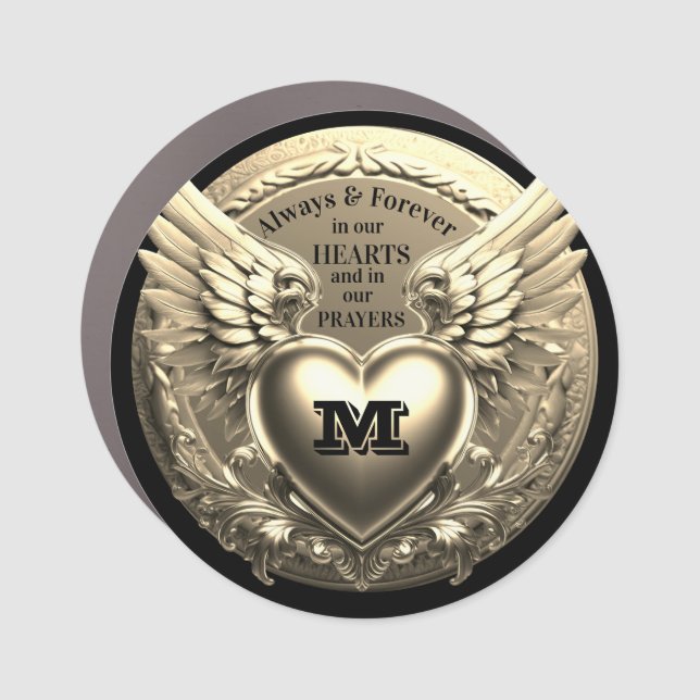 Gold Monogram Template  Car Magnet (Front)