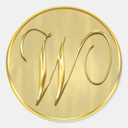 Gold Monogram W Seal