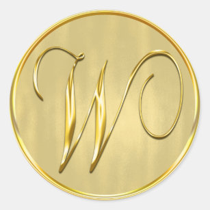 Letter W Initial Monogram Western Style Award Design Solid Brass