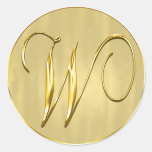 Gold Monogram W Seal