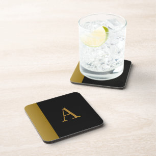 Gold Monogrammed Coasters
