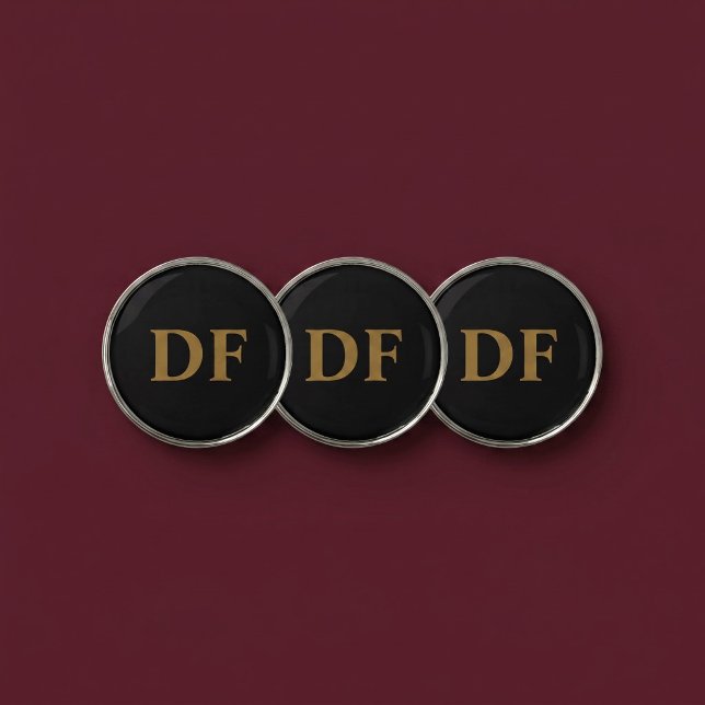 Gold Monogrammed Golf Ball Marker (Creator Uploaded)