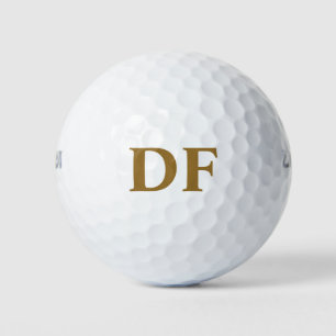 Gold Monogrammed Golf Balls