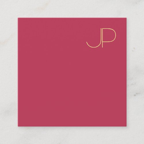 Gold Monogrammed Modern Professional Template Square Business Card