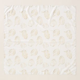 Gold Monstera Leaf Scarf