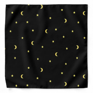 Gold Moon and Stars Bandana