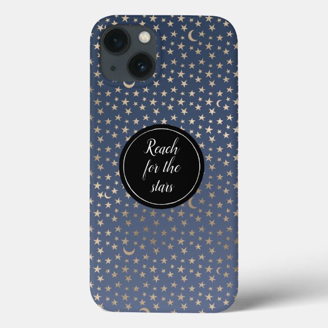 Gold Moon and Stars Night Sky Case-Mate iPhone Case (Back)