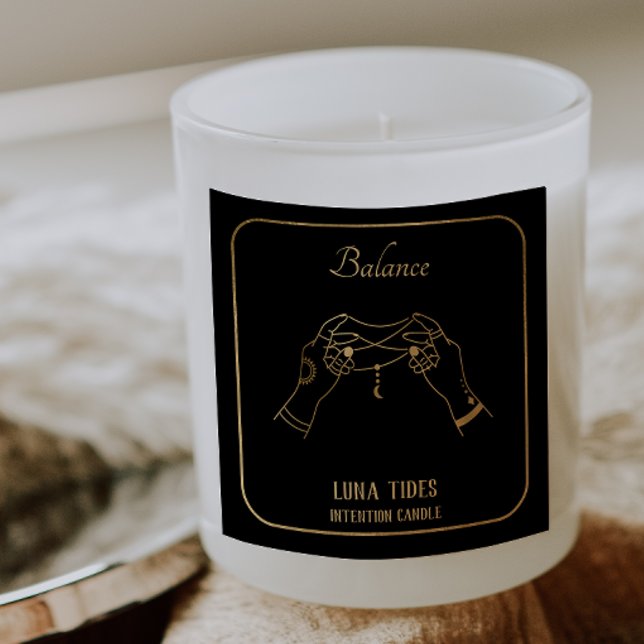 Gold Moon Balance Intention Candle Label (Creator Uploaded)